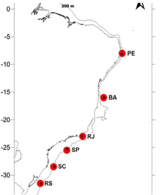Table 1. Location, water depth, latitude, longitude and sample period of PNBOIA buoys