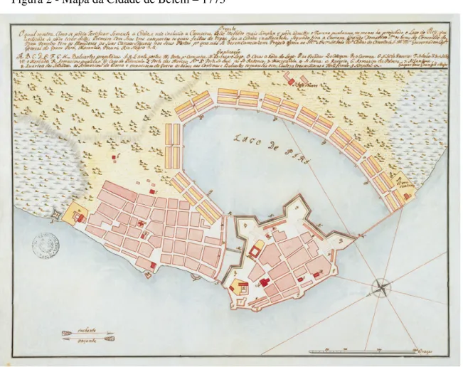 Figura 2 - Mapa da Cidade de Belém – 1773 