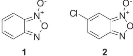 Figure 1. Benzofuroxan and 6-chlorobenzofuroxan.