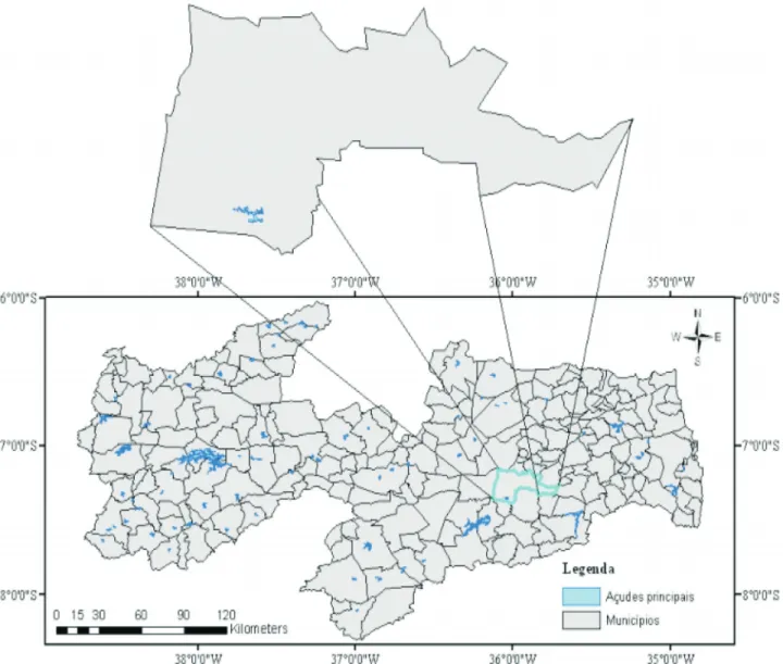Figura 1 - Localização geográfica do município de Campina Grande - PB. Fonte: (Macedo et al., 2011).