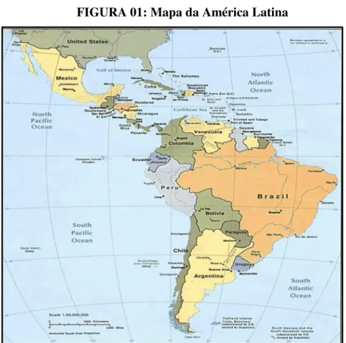 FIGURA 01: Mapa da América Latina