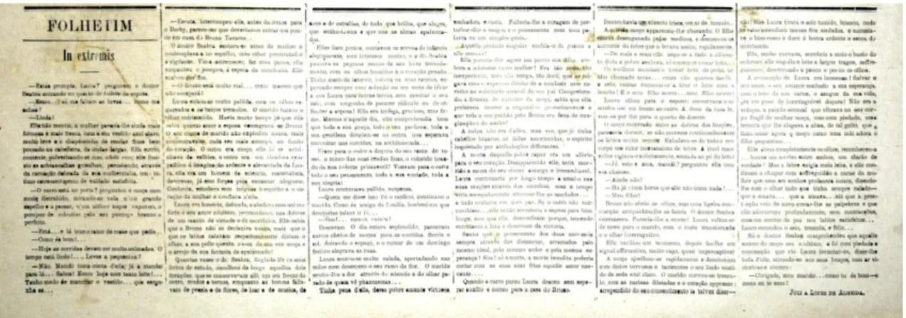 Figura 15: Coluna Folhetim, publicado no jornal Diário de Notícias de 12 de agosto de 1894