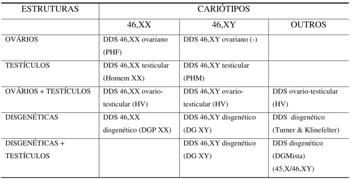 Tabela 1. Nova classificação de DDS de acordo com Lee et al.(2006). 