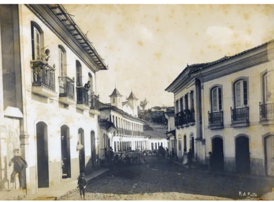 Figura 3 – Raymundo Alves Pinto. Vista parcial da rua da Cavalhada na cidade do Serro