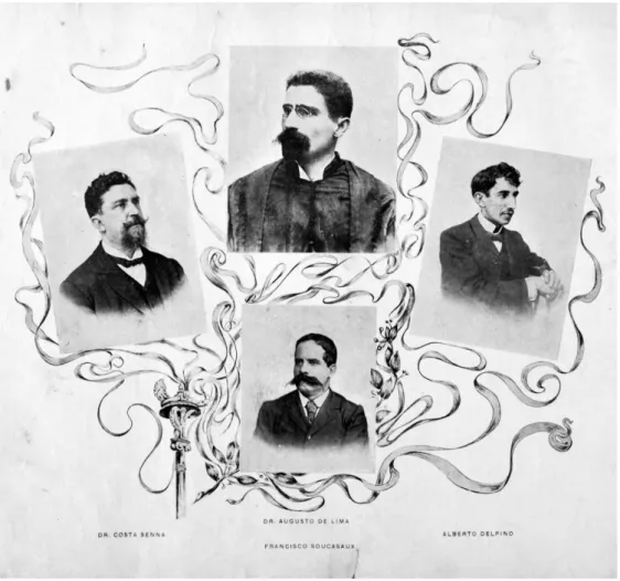 Figura 5 – Francisco Soucasaux. Página do Álbum de Minas, na qual constam retratos de “Dr