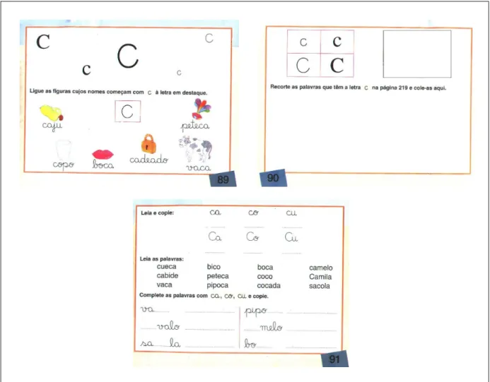 Figura 9: Atividades referentes ao grafema C  Fonte: ALMEIDA, 1996. 