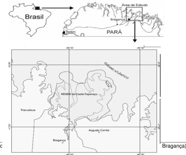 Figura 2  –  Localização da RESEX Marinha de Caeté-Taperaçu 