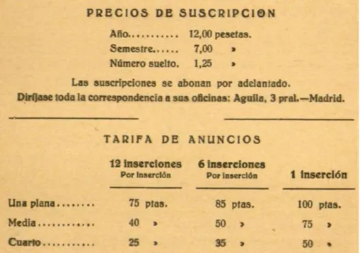 Figura 03 - Tarifas de Escuelas de España en la segunda etapa de publicación. 