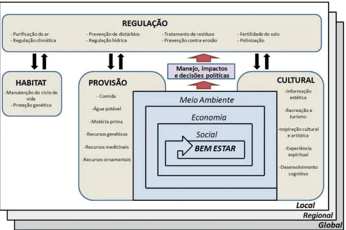 Figura 1 - Modelo teórico conceitual da prestação de serviços ecossistêmicos