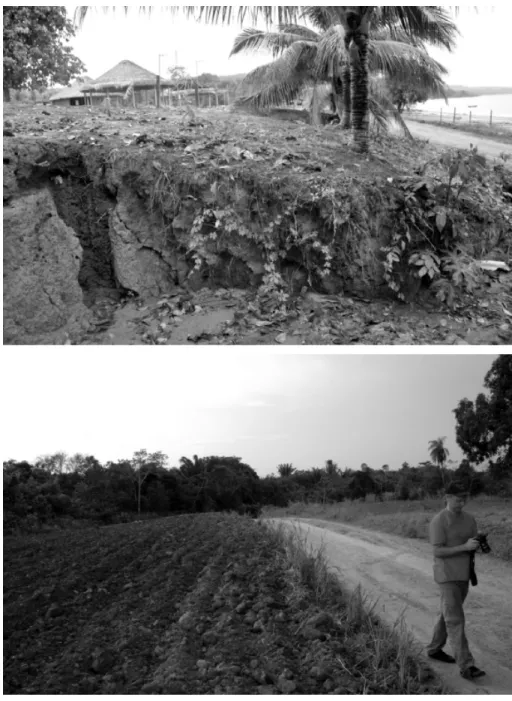 Figure 5 –  Terra preta sites: Cajutuba 1 and  Terra Preta do Jacú. Photos by Imelda Bakunic  and Denise Schaan.