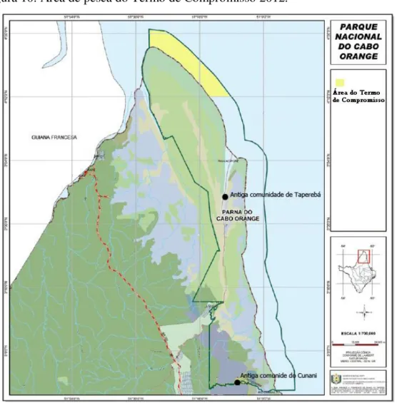 Figura 10: Área de pesca do Termo de Compromisso 2012. 