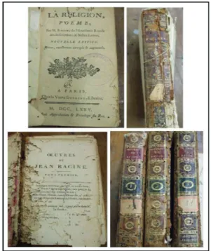 Figure 1 - Books that belonged to the inconfidente José de Resende Costa Fi- Fi-lho, donated to the Baptista Caetano d’Almeida Municipal Library in São João 