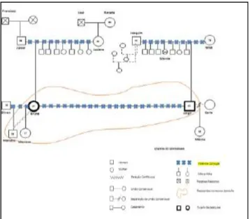 Figura 1. Genograma de Bruna e Jorge