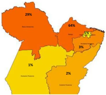 Figura 2: Cartografia da distribuição do rebanho bubalino no Estado do Pará  Fonte: Elaborado pelo próprio autor a partir de dados estatísticos e base cartográfica 