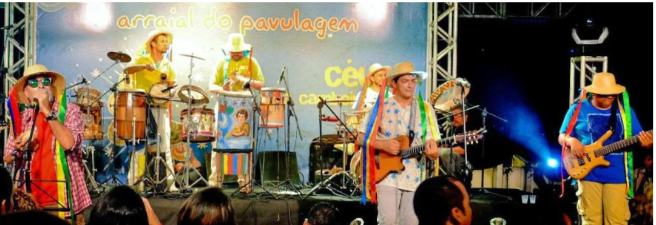 Figura 7: Imagem com o formato instrumental da banda Arraial do Pavulagem em 2014.