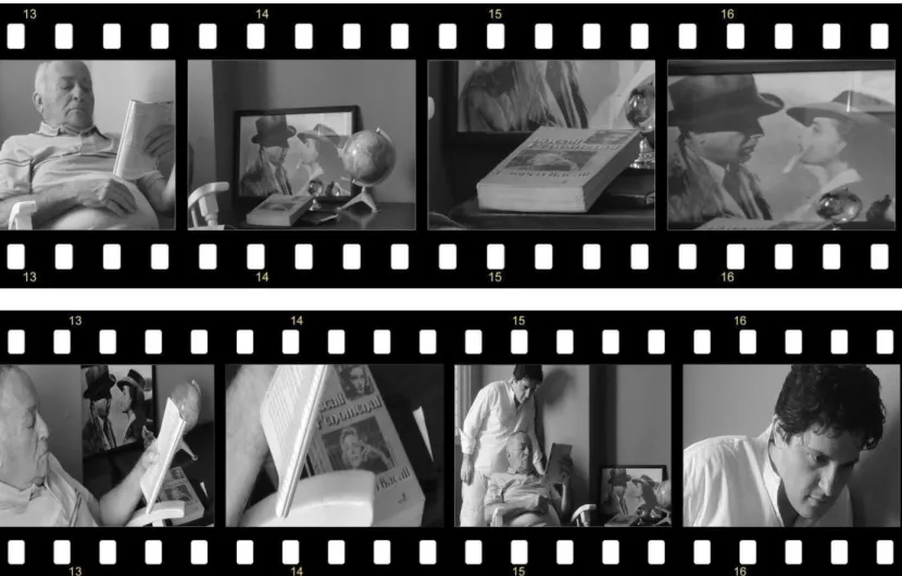 FIGURA 01 e 02: Meu pai, Lauren Bacall, Humphrey Bogart, Ingrid Bergman e eu. 