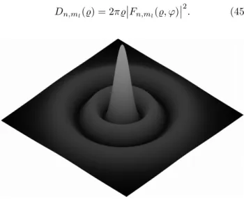 Table 1: Radial eigenfunction common to the two-dimensional harmonic oscillator and the observable Lˆ z , for the first six values of n