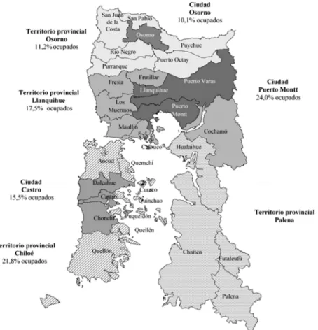 Figura 1 – Territorios intrarregionales de Los Lagos