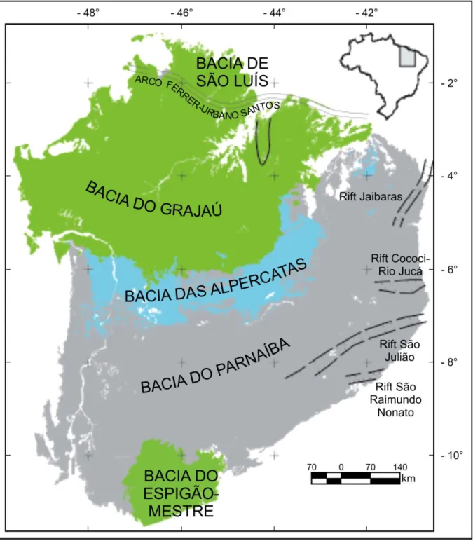 Figura 2.1  –  Mapa da Província Parnaíba. Modificado de Pedreira da Silva et al. (2003)