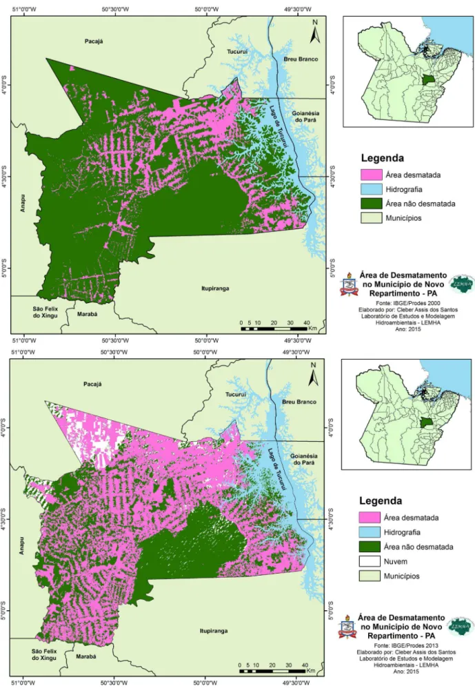 Figura 3- Evolução do Desmatamento em Novo Repartimento (2000-2013)  Fonte: IBGE/PRODES, 2013.