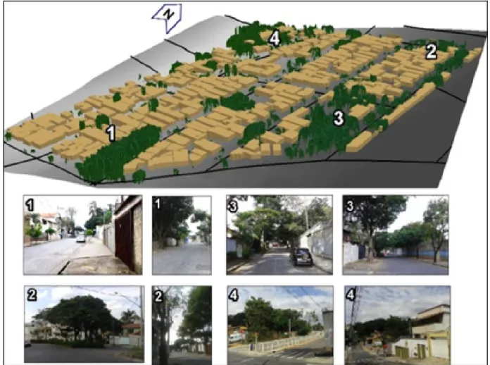 Figure 9 - 3D model and photographs of the study areas.