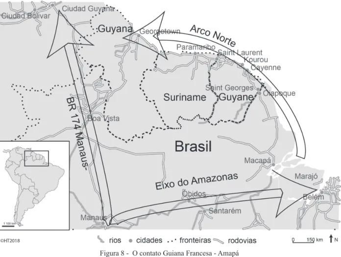 Figura 8 -  O contato Guiana Francesa - Amapá