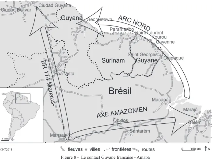 Figure 8 -  Le contact Guyane française - Amapá