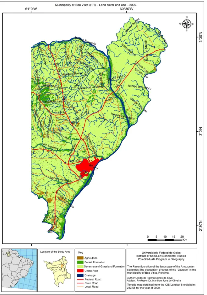 Figure 5 - Thematic map of the use and land cover of the municipality of Boa Vista (RR) – 2000