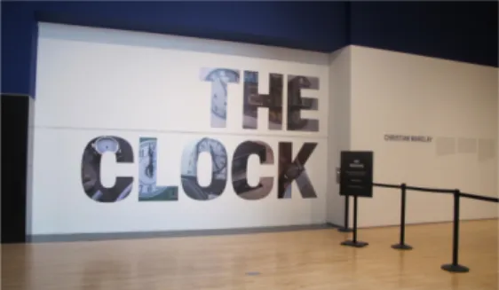 Fig. 2. Ambiente de exibição em The Clock (2010), Christian Marclay. 