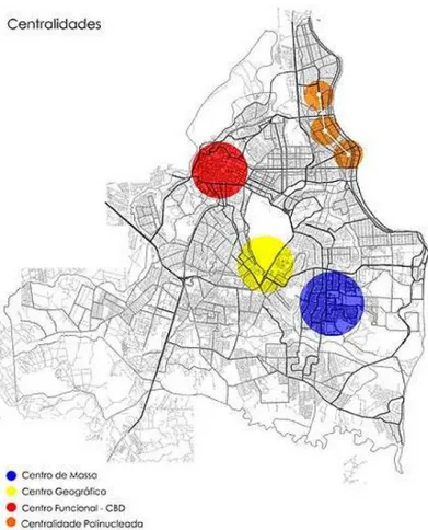Figura 2 – Categorias de centralidades da cidade de João Pessoa. Fonte: SILVEIRA; RIBEIRO (2008) 