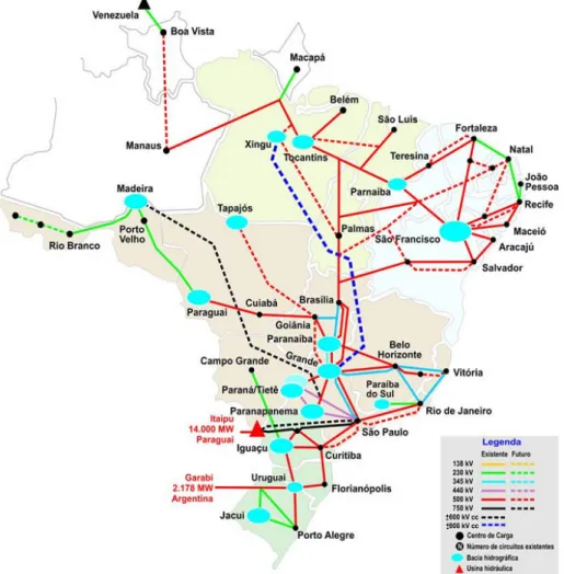 Figura  4  –  Mapa  de  integração  eletro  energética,  com  Manaus  e  Macapá  interligados  ao  Sistema  Interligado Nacional 