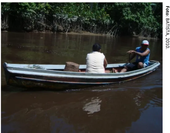 Figura 06: Meio de transporte típico de moradores na Ilha do Combu,registrada  por Batista, durante pesquisa de campo, 2010
