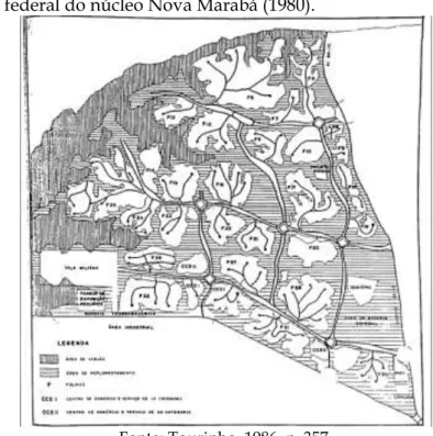 Figura 14 - Projeto federal do núcleo Nova Marabá (1980). 