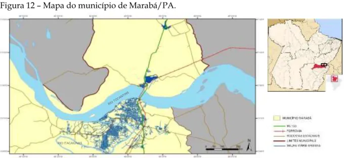 Figura 12 – Mapa do município de Marabá/PA. 