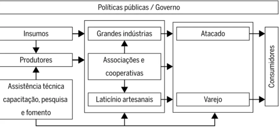 Figura 1 Representação simplifi cada da cadeia do leite no Brasil