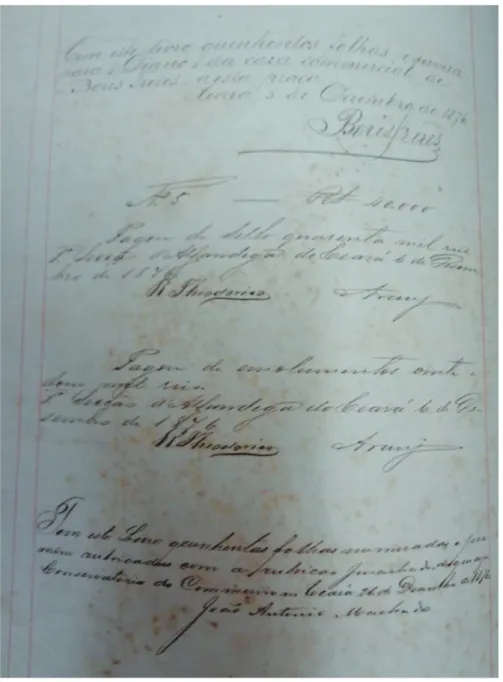 FIguRe 3 – Opening term of Casa Boris journal (1876-1882) source: Casa Boris File – ACB ([1882]).