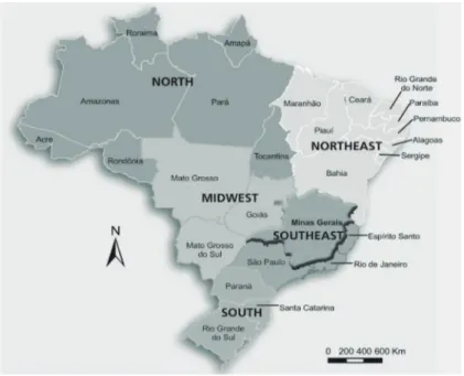 FIGURE 1  REGIONS IN BRAZIL