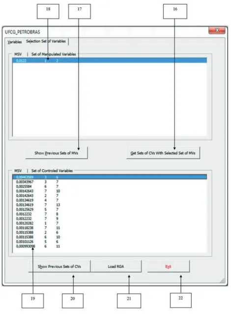 Figure 6. Features of the graphical interface used to display the results of the calculations.