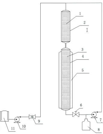 Figure 1. Preparation of the catalyst supported on θ packing rings.