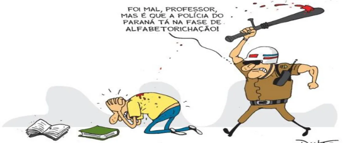 Figura 6:  Texto 3: Charge “Doutrina do choque”