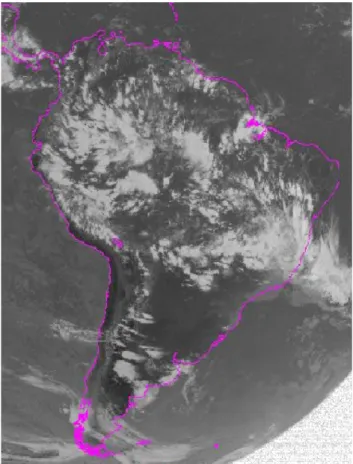 Figure 3 shows the sequence of images captured through  the infrared channel of the GOES- 12 satellite at 2045 UTC, Table 2 –Lightning and rainfall data from four severe storms observed around Belém