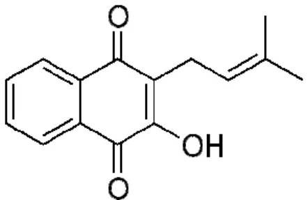 Figura 05 – Estrutura química do lapachol. 