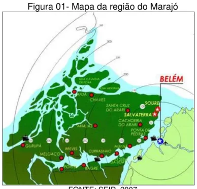 Figura 01- Mapa da região do Marajó 