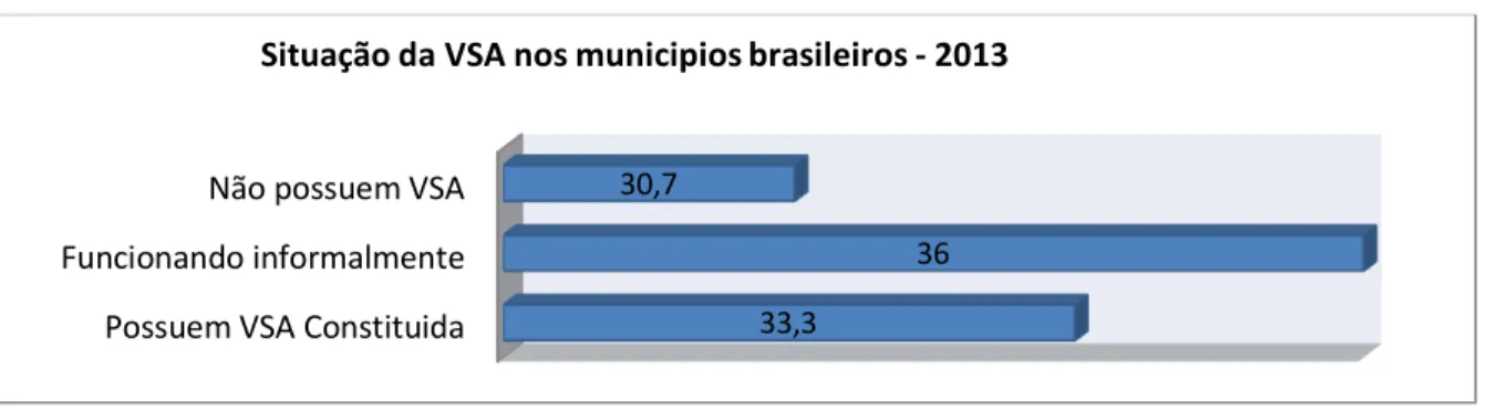 Gráfico 1: Situação da VSA nos municípios Brasileiros, em 2013. 