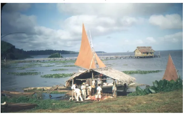 Foto 1. Prática de comércio às margens da cidade de Gurupá, século XX.