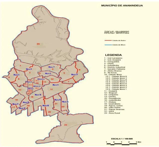 Figura 2  –  Mapa imagem município de Ananindeua (área rural e urbana) 