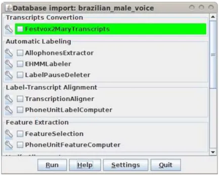 Figura 3.4: Interface principal da ferramenta VoiceImport .