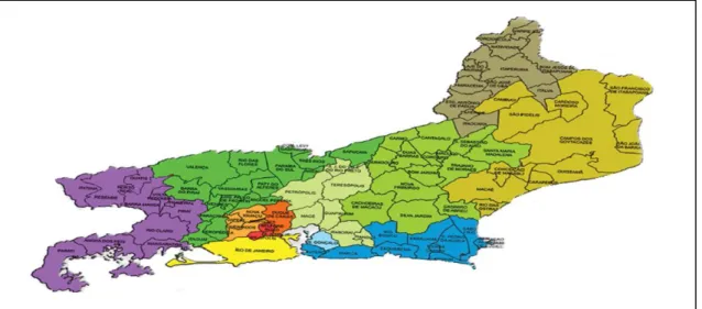 Figura 2: Mapa das Regionais  Fonte: SEEDUC/RJ