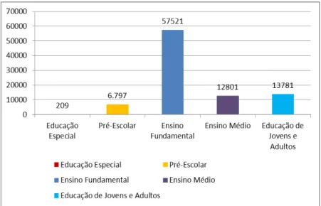 Gráfico 1: Distribuição dos alunos na rede municipal de educação de Juiz de  Fora, 2009 