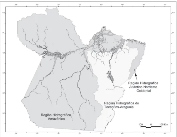 FIGURA 1.  Regiões hidrográficas nacionais segundo as Resoluções do Conselho Nacional de Recursos Hídricos - CNRH nº 30 (11 de dezembro de 2002) e nº 32 (15 de outubro de 2003).